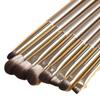 13-Piece Gilded Makeup Brush Set: Soft Hair Eye & Eyeshadow Brushes