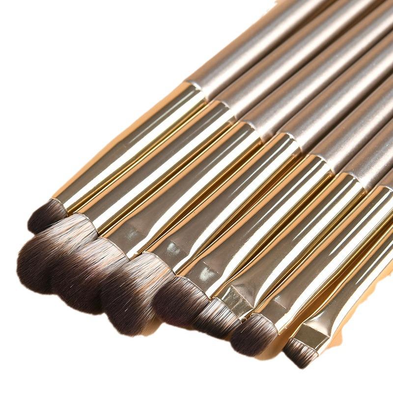 13-Piece Gilded Makeup Brush Set: Soft Hair Eye & Eyeshadow Brushes
