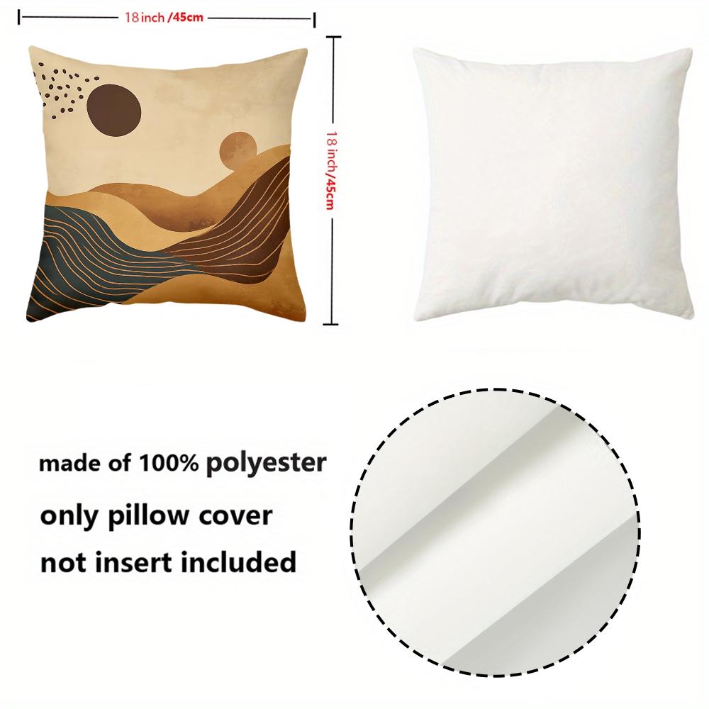 Boho Abstract Desert Sunset Throw Pillow Covers Pattern Cushion Cover Suitable For Sofa Bedroom Car Pillow Cover