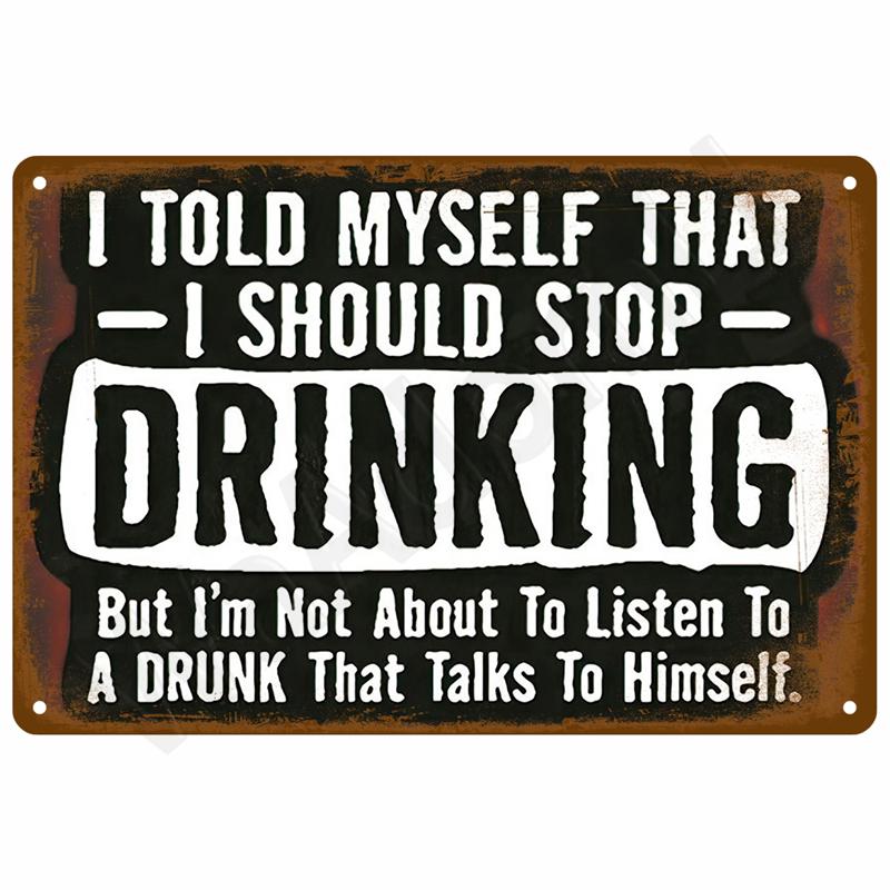 Vintage Metal Plate Tin Sign Plates Bar Retro Metal Sign Wall Art Mural Aesthetic Room Home Decor Items Poster Garage Decorat