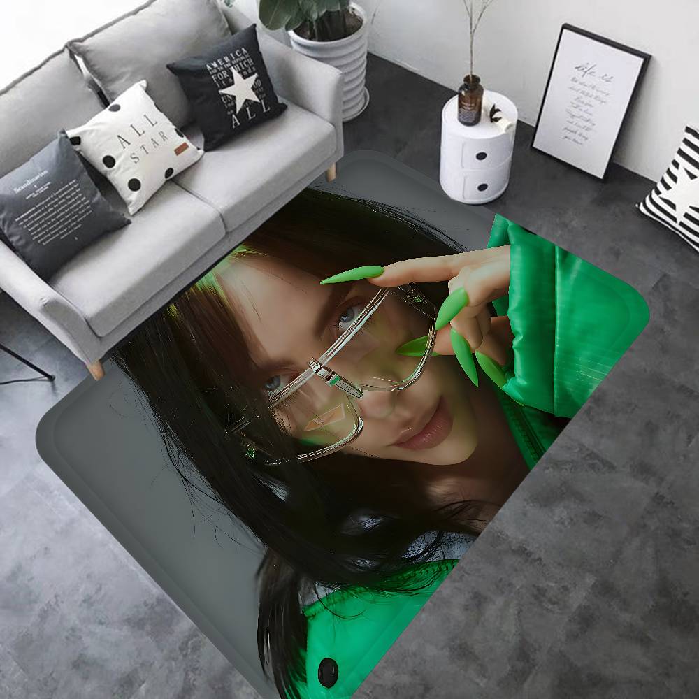 B-BillieS Singer E-EilishS Bathroom Mat Kids Room Bedroom Decoration Balcony Anti-Slip Doormat Living Room Welcome Rug