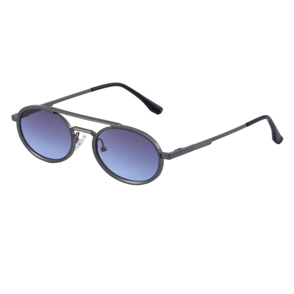 Small Frame Oval Sunglasses Double Beam Steampunk Sunglasses Punk UV400 Sun Glasses  Unisex