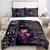 3PCs Daughter Encouragement Quote Design Cover Set, Breathable Fabric, Machine Washable (1 Duvet Cover + 2 Pillowcases) (Without Quilt) Yy250911082