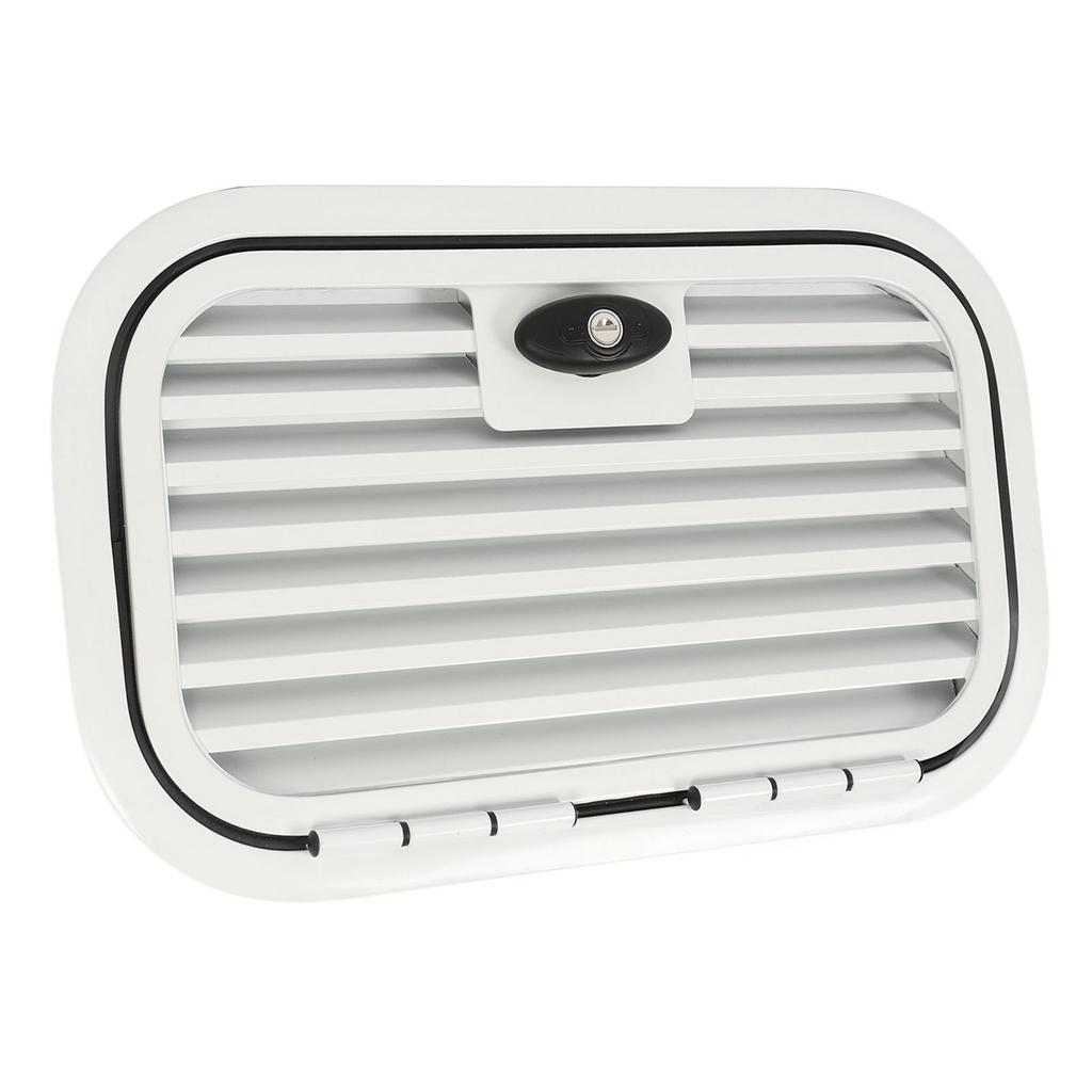 15.6x11.2inch RV Grilled Access Hatch Cargo Compartment Storage Door Lid Hatch Ventilation Warehouse Door for Trailers