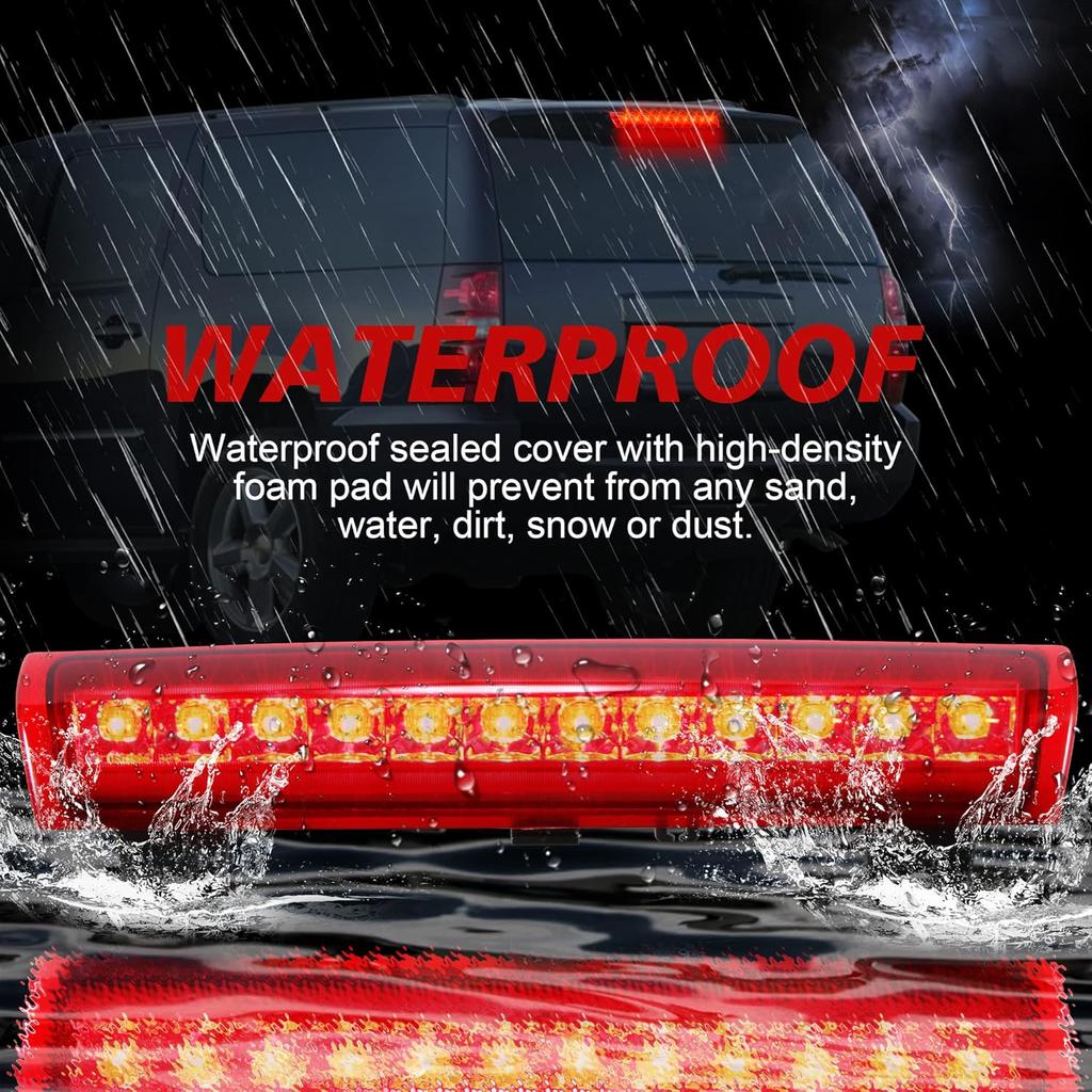 HUSUKU High Mount 3Rd Third Brake Light Cargo Light Fits For Chevy Tahoe GM/Suburban/GMC/Yukon 2000-2006 LED Rear Cargo Light/Stop LED Light (Red