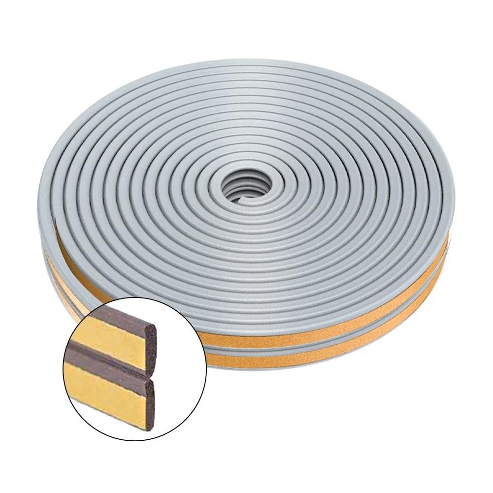 5m/10m Weather Stripping Door Seal Strip Diep Self-adhesive Draft Stopper Tape Window Insulation Noise Rubber Sealing Strip