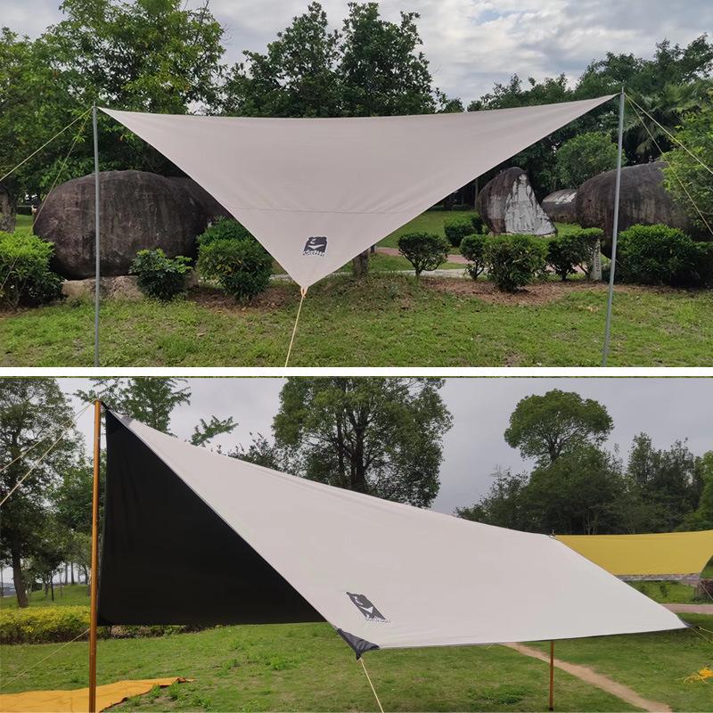 Ultra-Light Taiwan Black Bear Vinyl Camping Tarp - Rainproof & UV Protection Canopy