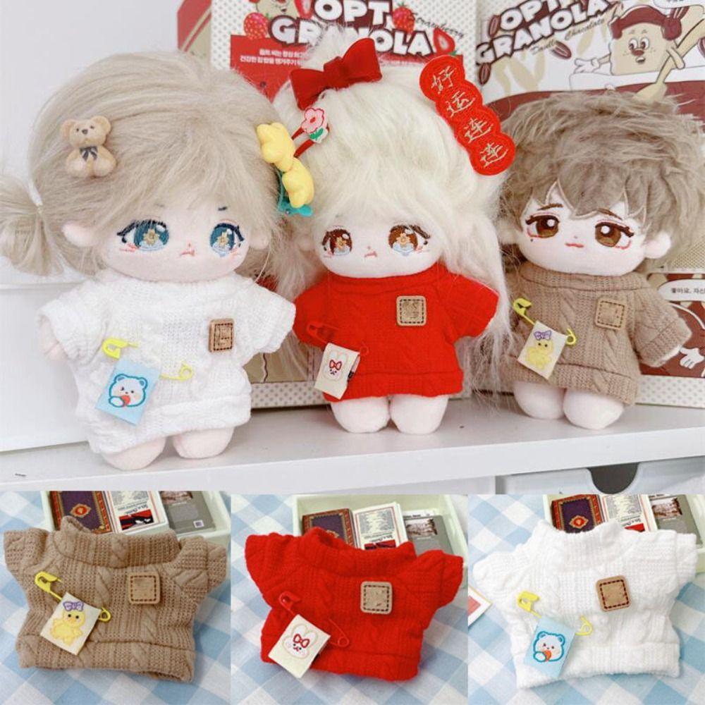 Winter Doll Sweaters New Year Red Warm Tops Clothes Accessories  10cm Cotton Doll/Idol Dolls