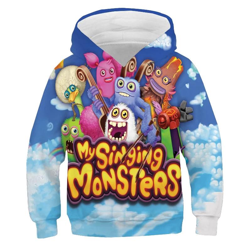 Kids Clothes My Singing Monsters Print Hoodie Girls Cartoon Casual Sweatshirts Children's Clothing Autumn Boys Hoody Pullover