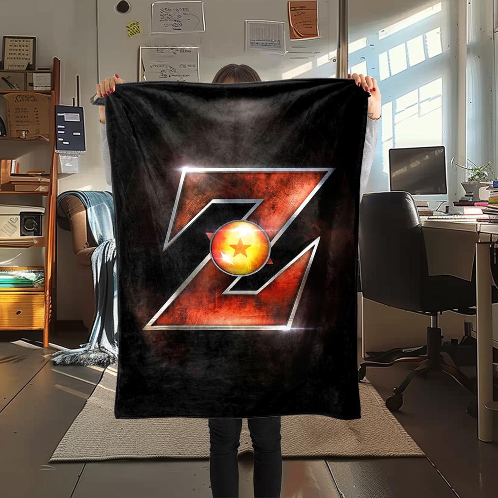 1pz Coperta in Flanella con Stampa Dragon Ball Super, Alta Qualità per Tutte le Stagioni, Decorazione per la Casa, Calore e Comfort, Perfetta per Regali di Natale