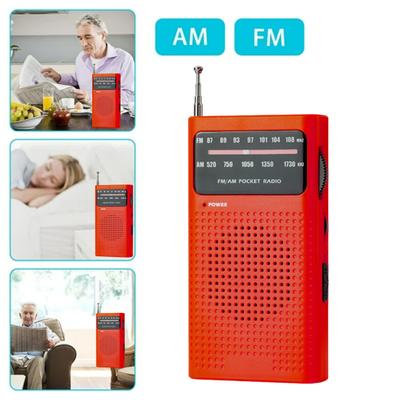 Handheld Radio with 3.5mm Headphone Jack Clear Stereo Sound Easy To Use Battery Powered Portable AM/FM Radio