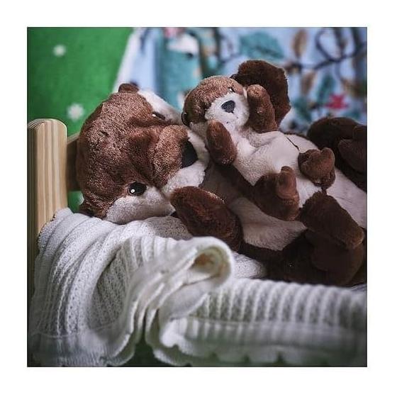 IKEA IKEA Plush Toy Set of 2 Otter Family Brown Beige 45cm m50576900 SKOGSDUVA