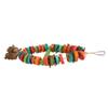 Bird Chewing Toy Beak Grinding Tear Resistant Wooden Bird Cage Toy with Hook for Medium Large Parrots Colorful