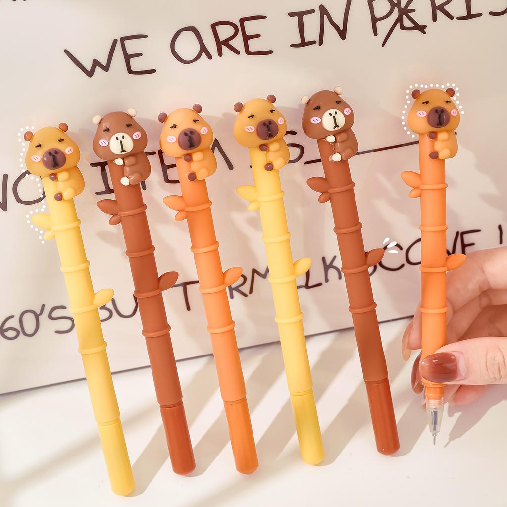 Cartoon Capybara Gel Pen Student Creative Capibala Learning Stationery Cute Office Signature Pen Kawaii School Supplies Gift