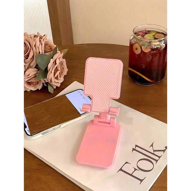 Verstellbarer & faltbarer Handyhalter, tragbarer, neigbarer Schreibtischständer, rutschfester Kunststoff-Tablet-Ständer