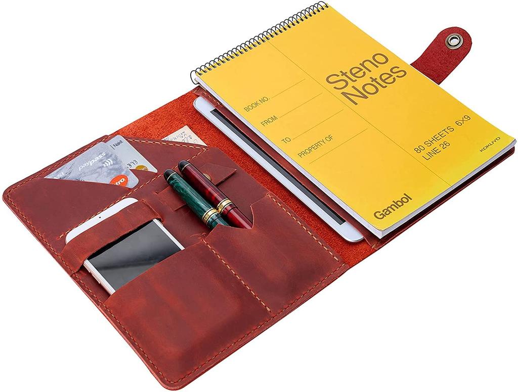 A5 Genuine Leather Planner 2025 Calendar Personalized Memo Card Business Office Promotion Gift Cover, Cover, Portfolio, Hand-Sewn, Notebook, Pad,