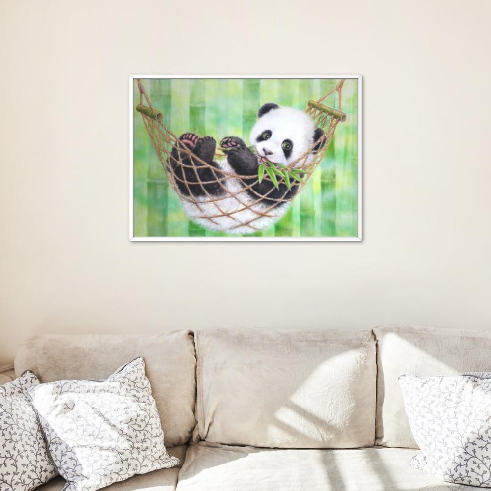 Malowanie Po Numerach Z Ramą Obrazy Do Malowania - Urocza Panda 50X40 Cm