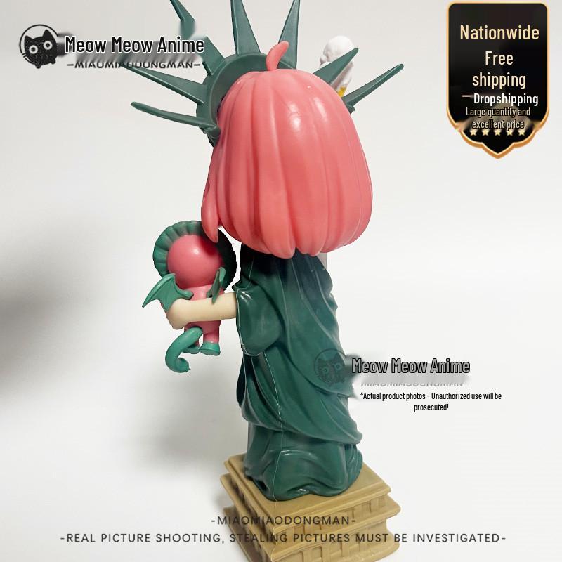 Spy X Family Anya Figure: Statue of Liberty Edition - Creative Anime Desktop Ornament