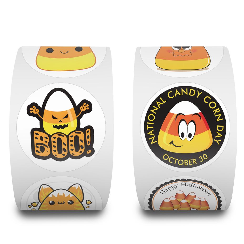 500 Stickers/roll Candy Corn Creative Roll Tape DIY Decorative Guitar Notebook Hand Tent Tape