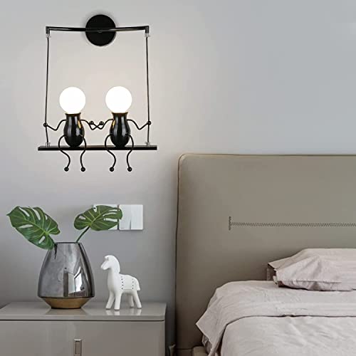 KAWELL Lighting Bracket Light, Doll Light, Wall Light, Bracket, Cute Indirect Lighting Fixture, Wall-Mounted Sconce, Cartoon Doll Gift Wall Lamp, LED