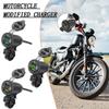 Motorrad-Ladegerät Dual QC 3.0 USB-Ladevoltmeter Modifiziertes Spiegeltelefon-Ladegerät Wasserdichte Schnelladapterbuchse