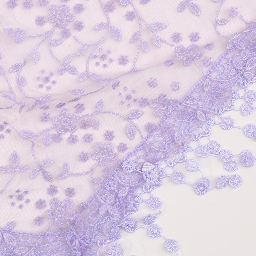 Módní šátek na hlavu Krajkový šifonový střapec Síťovaný šátek Dámský Podzimní a zimní Dlouhý závoj Šátek Evropa a Amerika Dámská šála