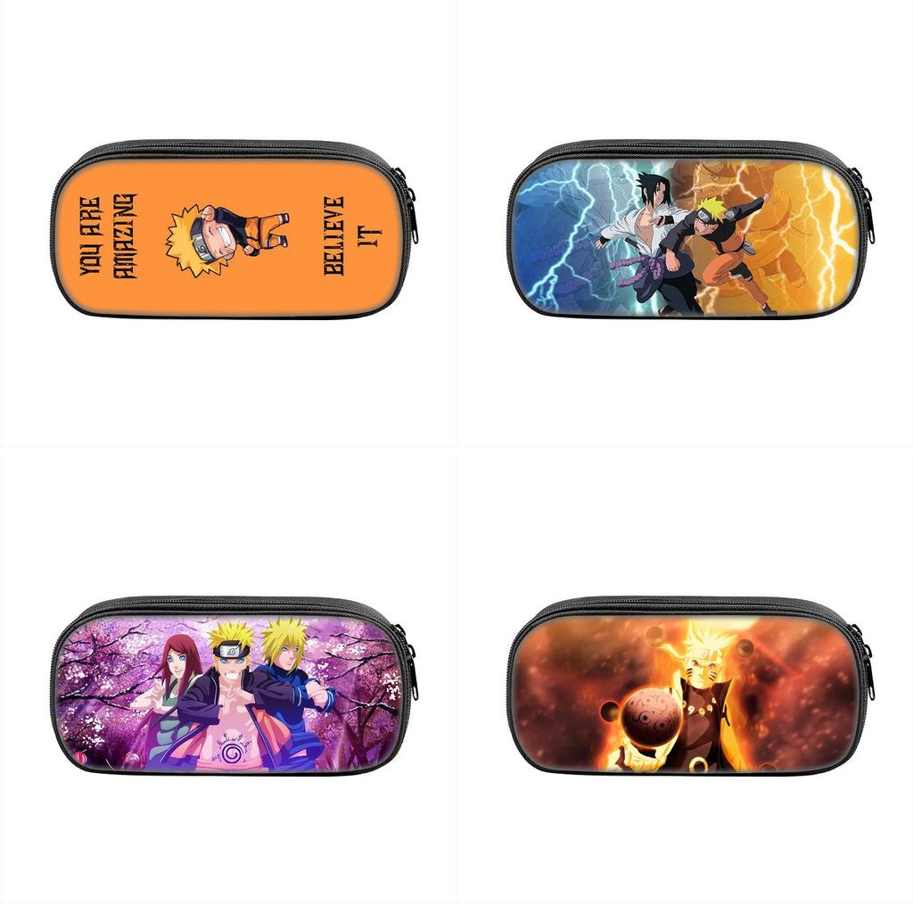 Hokage Naruto Creative Zipper Pencil Pouch With Durable Nylon Material For Office And School Use