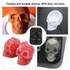 2Pcs 4-Grid Distinctive Skull Shape Ice Mold Silicone Ice Cubes Bandeja para uso em bar em casa