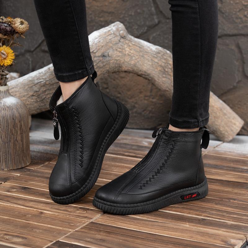 Damen Winter Fleecegefüttert Wasserdicht Slipper Weiche Sohle Rutschfest Warme Schuhe