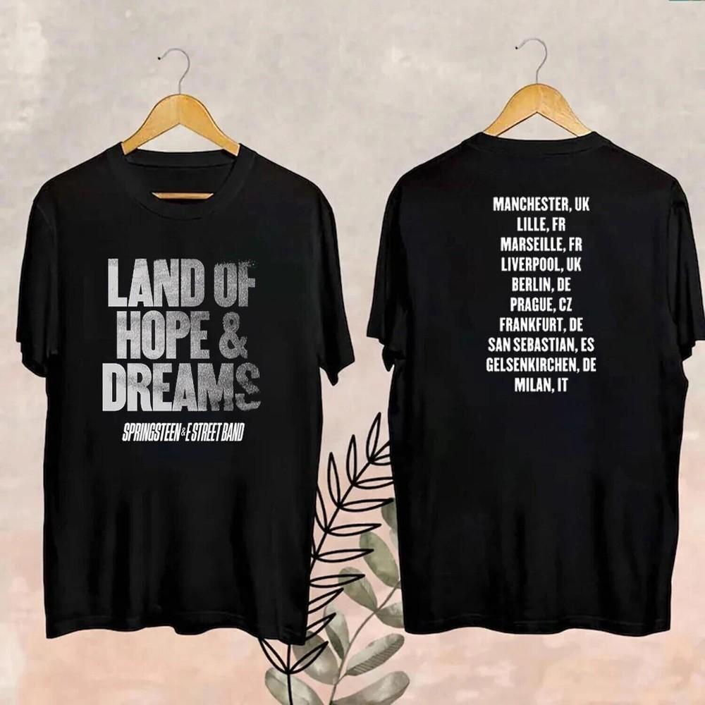Springsteen The E Street Band 2025 Land Of Hopes Dreams Tour Shirt Unisex T-Shirt L