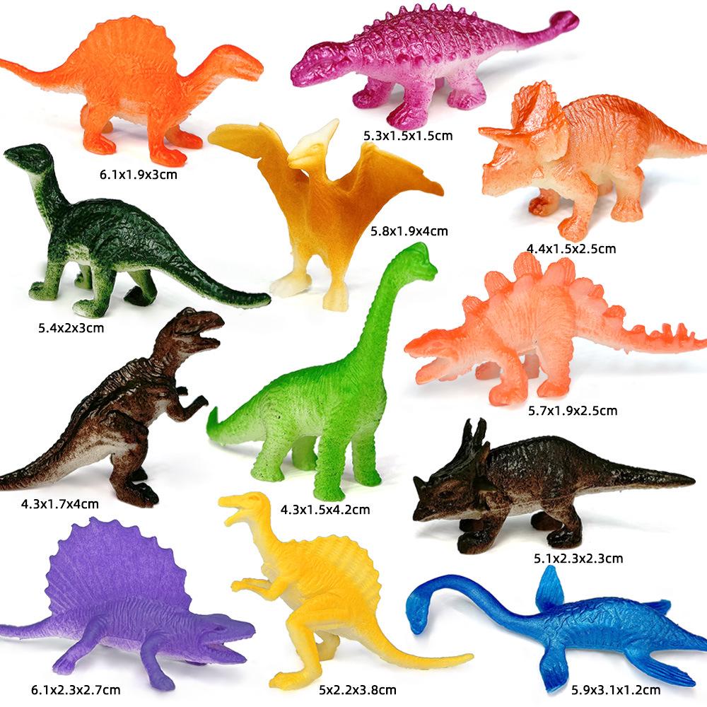 "1-9 inch Plastic Animal & Dinosaur Model Toy Set"