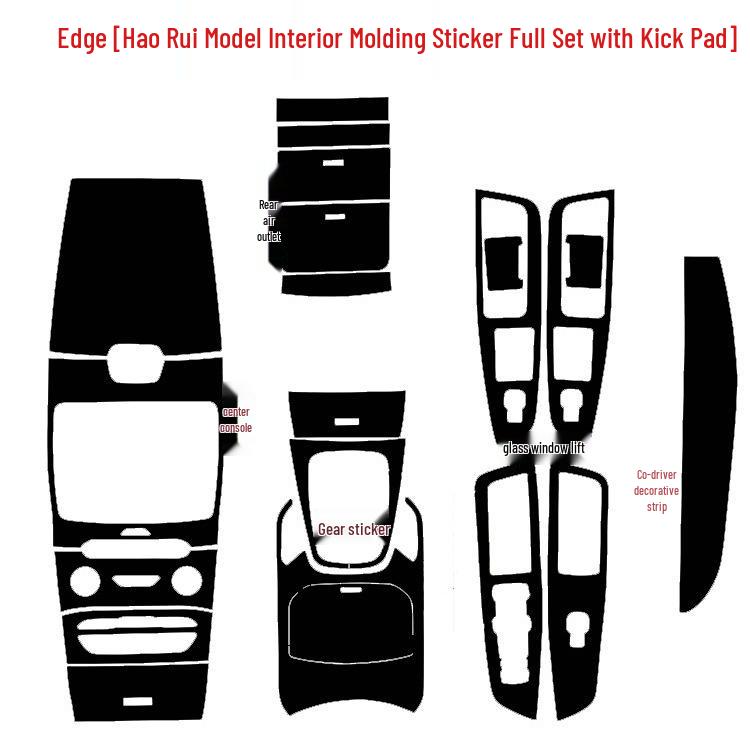 15-18 Edge Interior Carbon Fiber Gear Shift Stickers