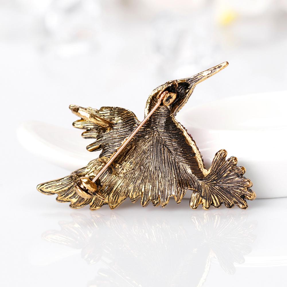 Barevná křišťálová brož kolibřík Zvířecí brož pro ženy Módní doplňky