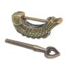 Vintage Fish Shape Padlock with Key Bronze Antique Lock Bronze Fish Designs Lock for Wooden Suitcases & Jewelry Boxes