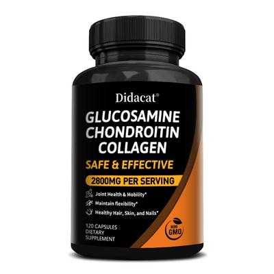 Glucosamine and Chondroitin Sulfate Collagen MSM 2800 Mg High Strength 120 Capsules