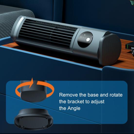Wentylator chłodzący do klimatyzatora biurkowego, 3 prędkości, ładowany przez USB, regulowany, przenośny, bezłopatkowy, poziomy, pionowy, do domowego biura, do chłodzenia powietrza