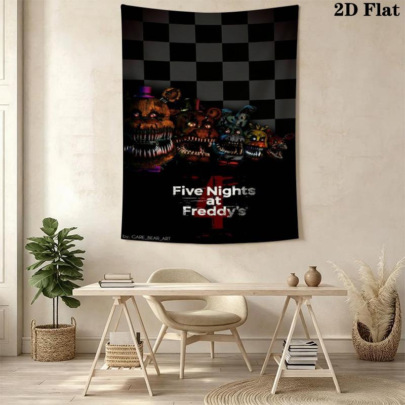 Five Nights Freddy'S Horror Anthology Tapestry Wallmounted Background Cloth Work Of Art Homestay Soft Decoration Tapestry Background Cloth