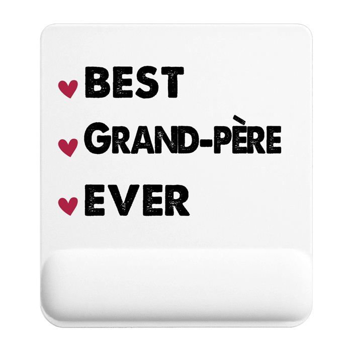 Tapis de souris - PLANETEE - Best Grand-père Ever - 22x18 cm - Épaisseur 3 mm - Surface antidérapante