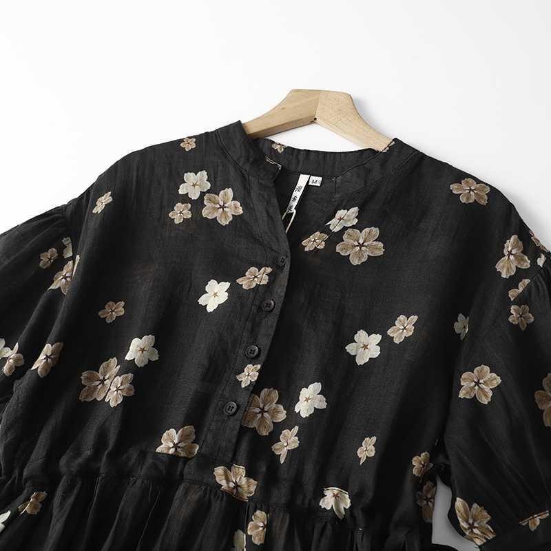 Leichtes Kleid Floral Leichter Luxus Langes Kleid