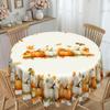 1 Autumn Harvest Pumpkin Tablecloth Orange, White, Beige, Yellow Pumpkin Flower Pattern Tablecloth