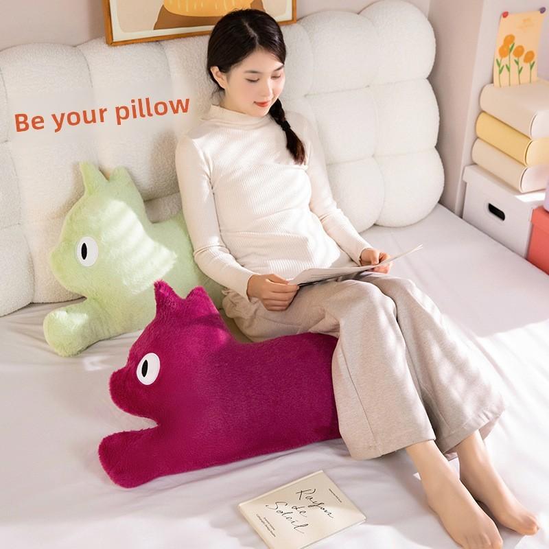 Plüsch-Katzenkissen für Sofa und Bett mit Beinunterstützung und Cartoon-Design für Wohnkomfort