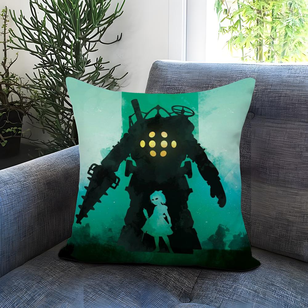 Fanart B-BioShock RaptureS Cushion Cover Comfortable Reversible Pillow Cover Ideal for Car Sofa Bedroom & Beyond
