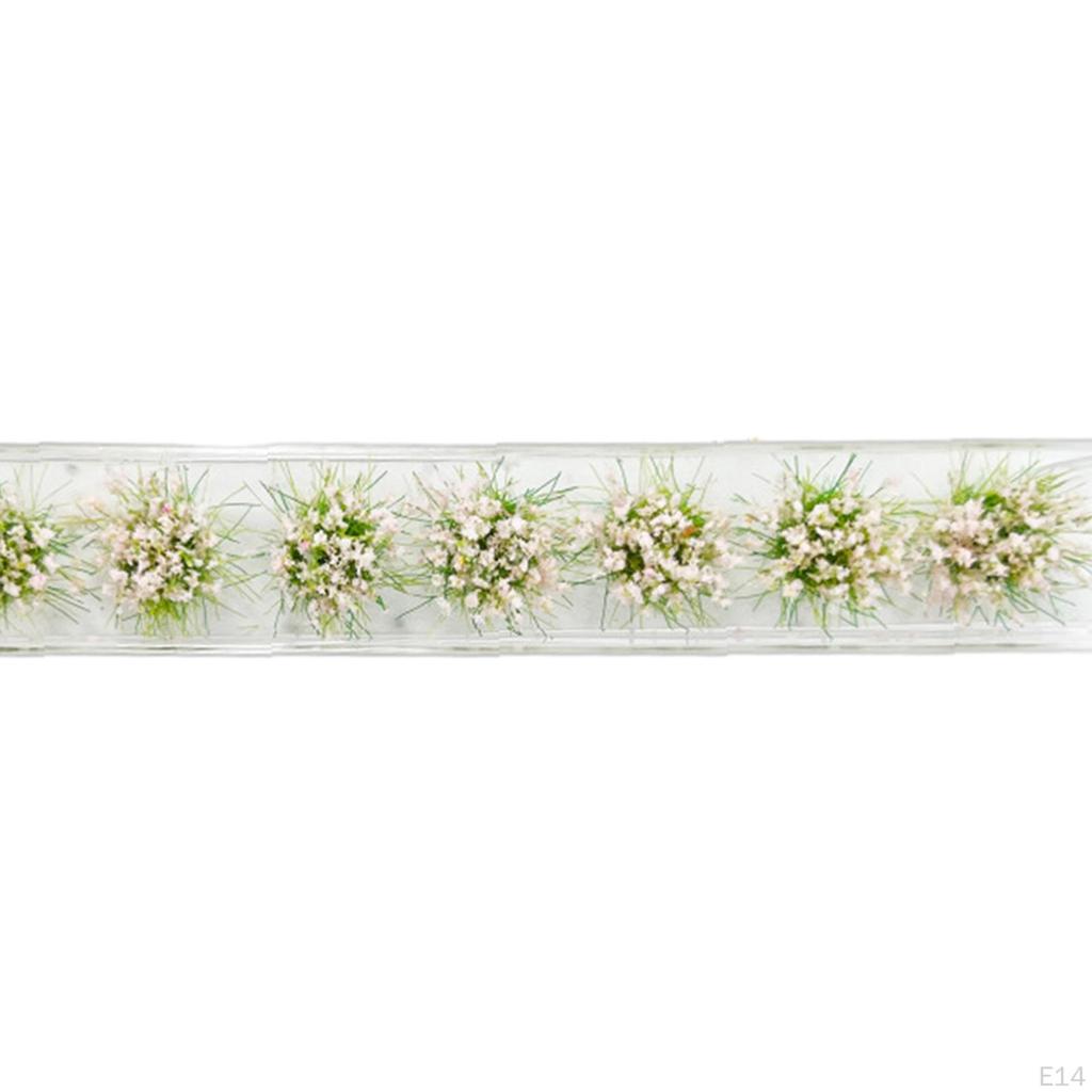 7 Pieces 1:35 1:48 1:72 1:87 Miniature Grass DIY Railroad Scenery Train Tuft Flower