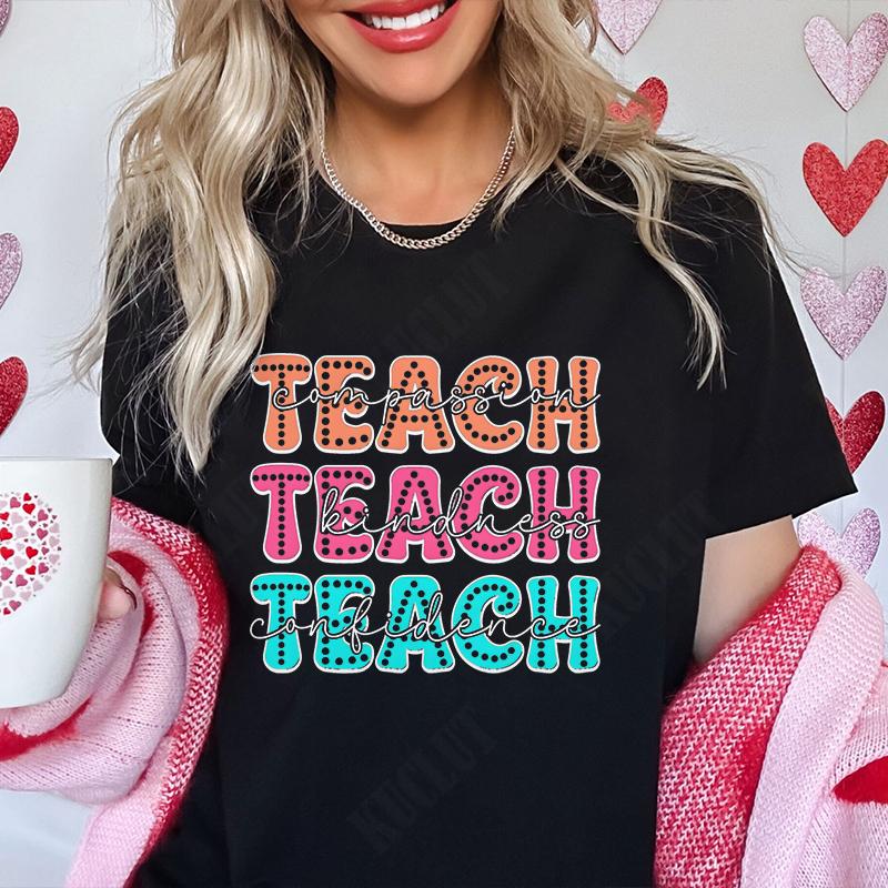Teacher Shirts Gift Summer Fashion Tshirts Short Sleeve Tees School Graphic Tee Tops Teachers Tshirts Clothing Teachers Gifts