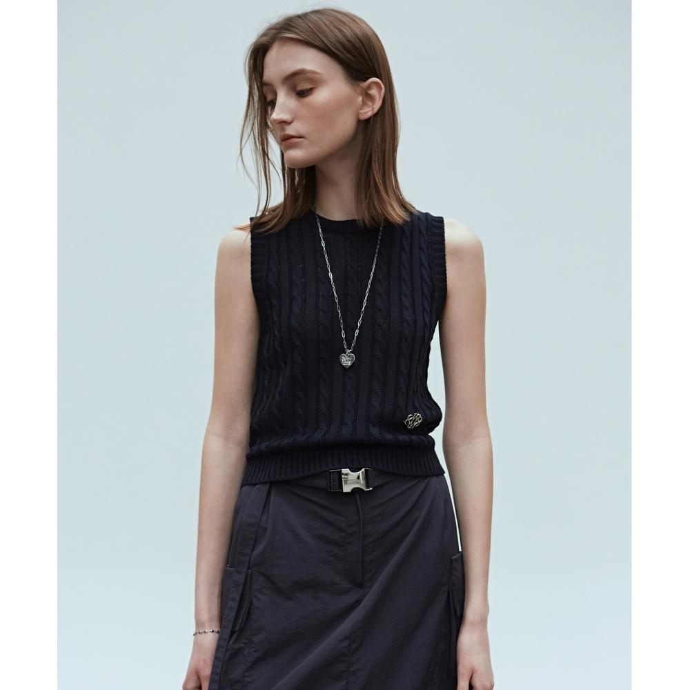 

NICKNICOLE ТОП NICOLE БЕЗ РУКАВОВ ТЕМНО-СИНИЙ