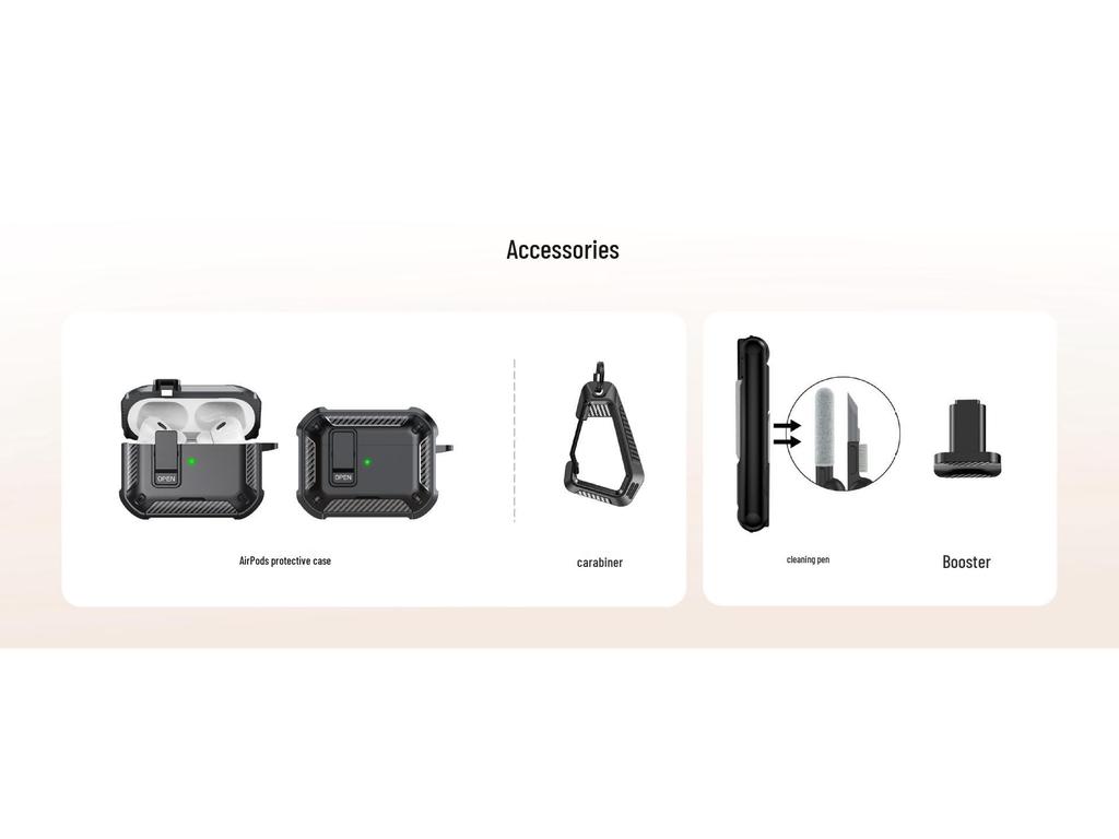 Bluetooth Protective Case for Apple AirPods Pro 2/3/4 with Buckle