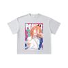 260 GSM Double Yarn 32 Count 100% Cotton Chainsaw Man V49 Power Print Unisex Heavy Cotton T Shirt