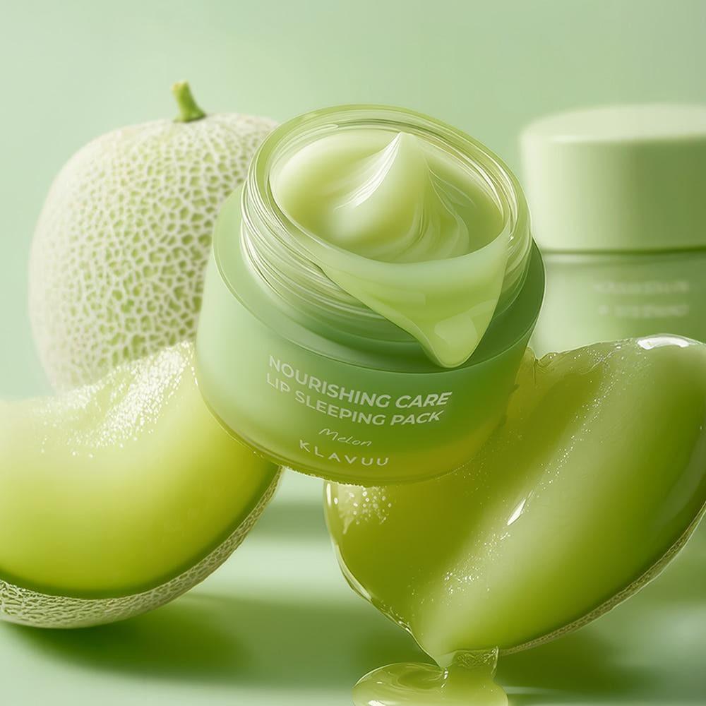 Klavuu Nourishing Care Lip Sleeping Pack Melon, Deep Moisture & Softening, 20g