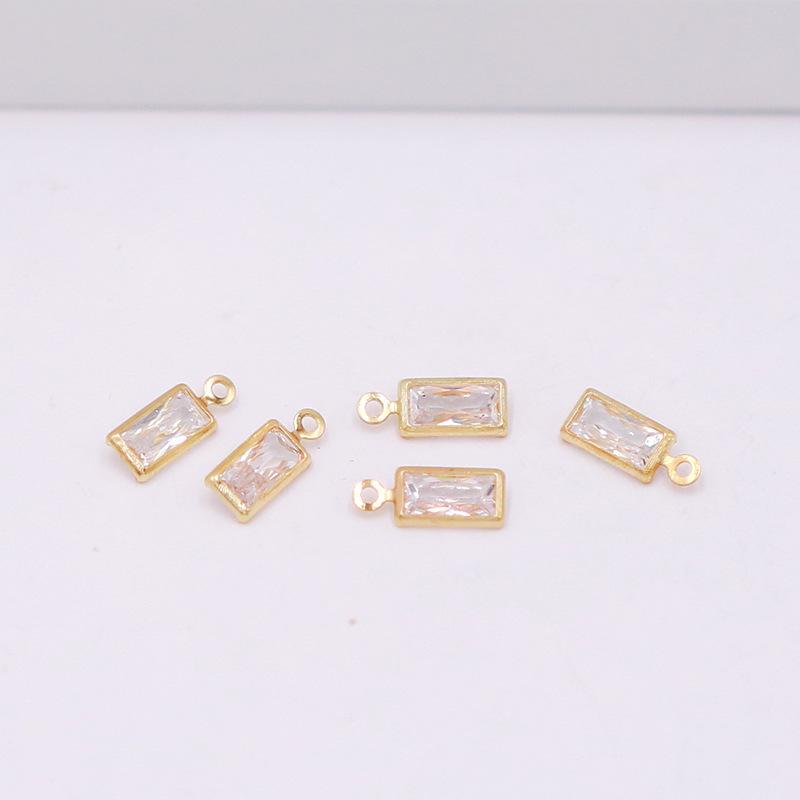 Hot-selling High-quality Small Brass + Zircon Trendy Pendant DIY Handmade Necklace Bracelet Accessories