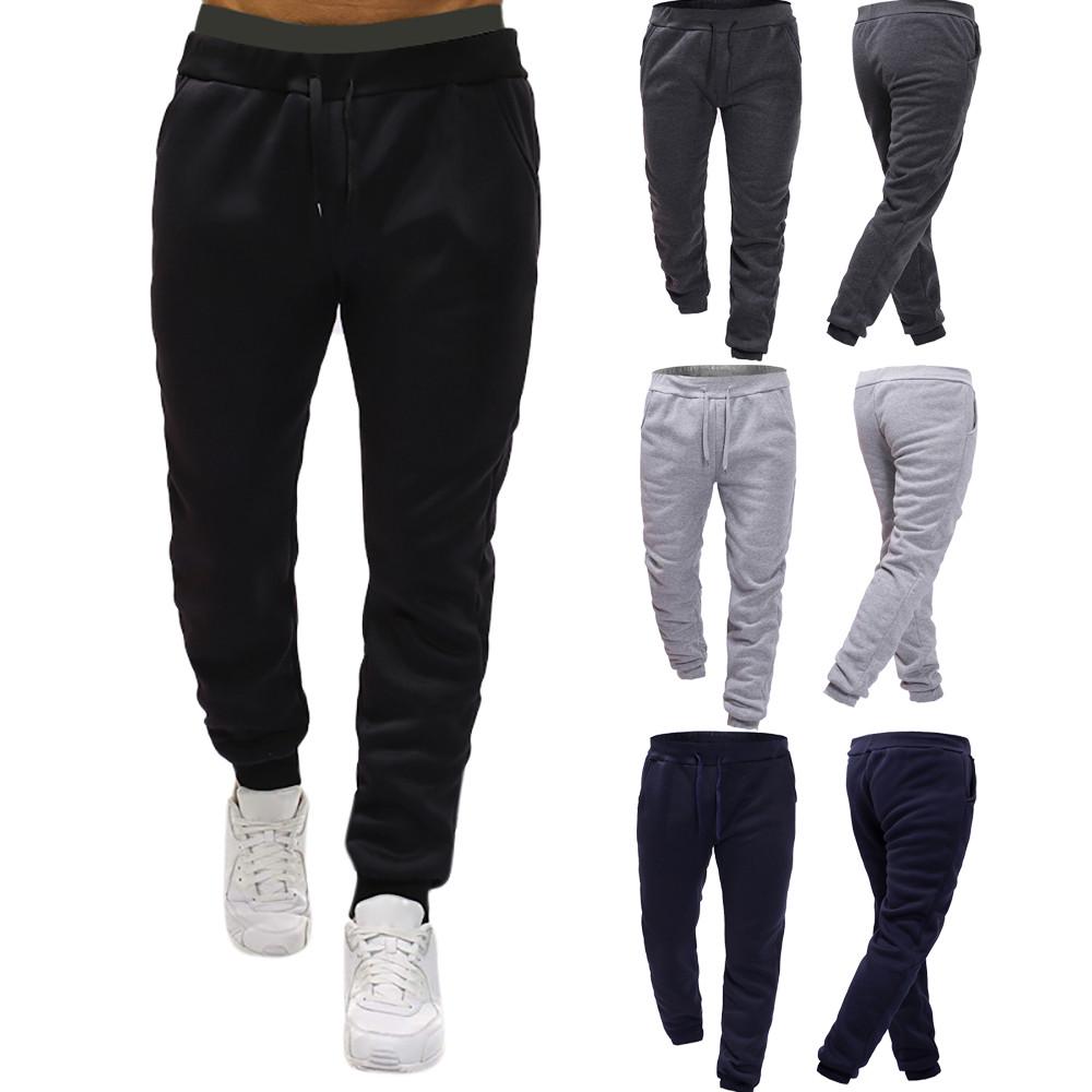 PH Solid Baggy Pockets Men Sweatpants Slacks Casual Elastic Joggings